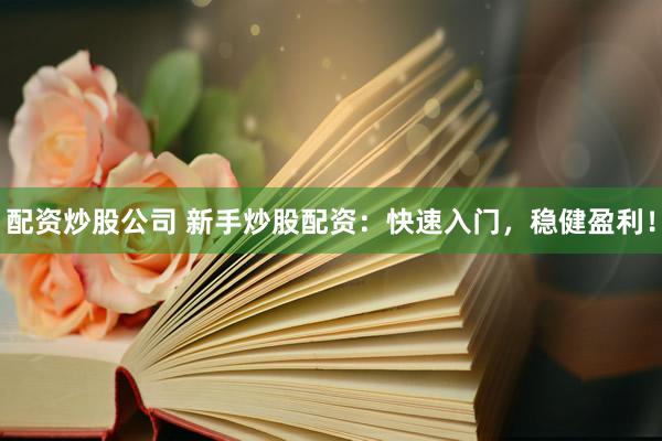 配资炒股公司 新手炒股配资：快速入门，稳健盈利！