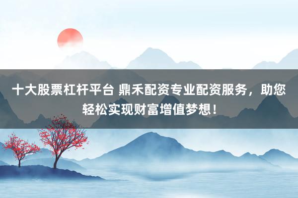 十大股票杠杆平台 鼎禾配资专业配资服务，助您轻松实现财富增值梦想！